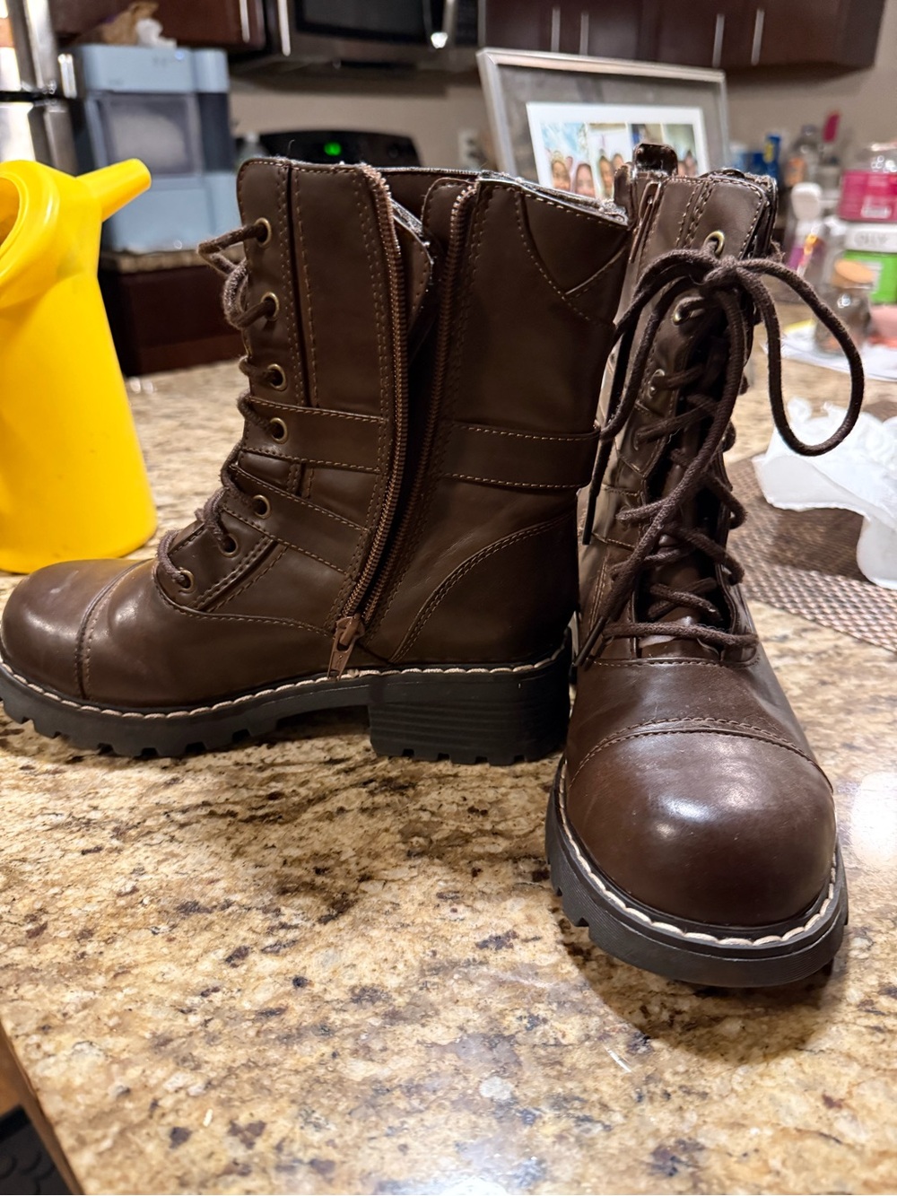 No boundaries Women’s Brown Lace-Up Combat Boots